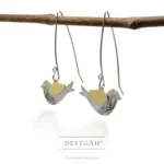 Mısır Motifli Kuş Küpe - Görsel 2