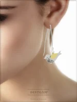 Mısır Motifli Kuş Küpe - Görsel 4