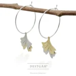 Ginkgo Biloba Halka Küpe - Görsel 2